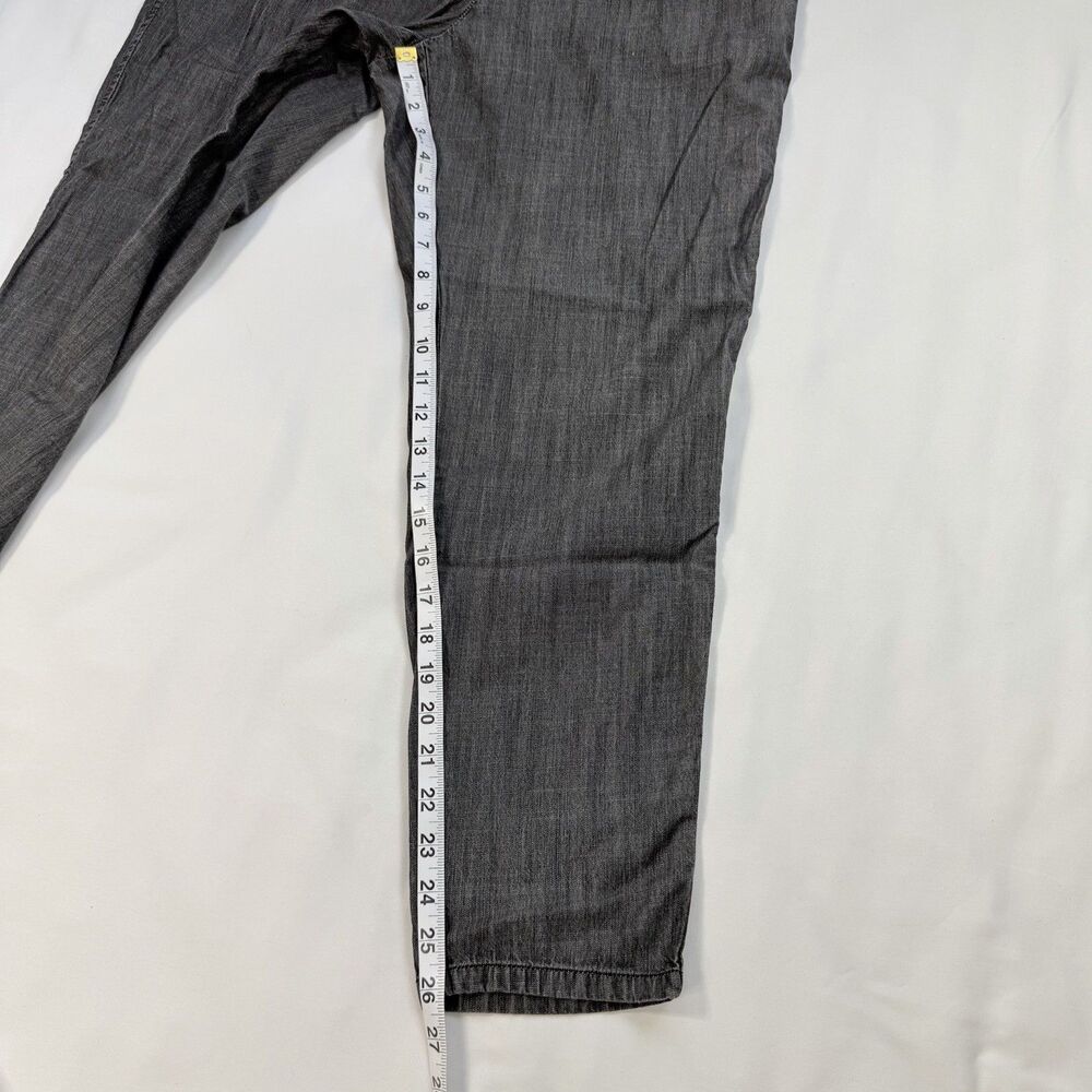 Eileen Fisher Tencel Organic Cotton Ankle Pants Gray MEDIUM Pull On Coastal - Picture 3 of 10